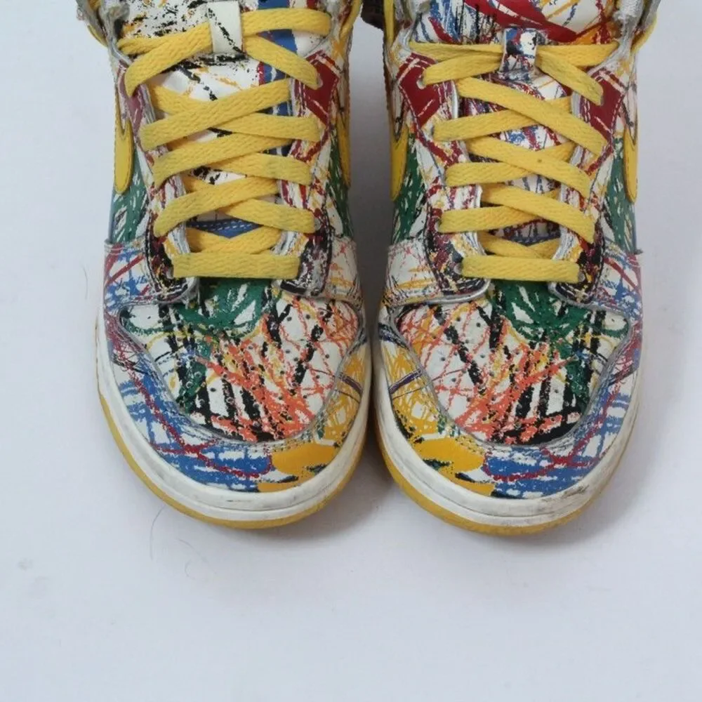 Nike Dunk High Premium GS Scribble Varsity Maize 728443-100 Size 5.5Y Youth